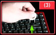 Pull the ring up, keycap should come off.